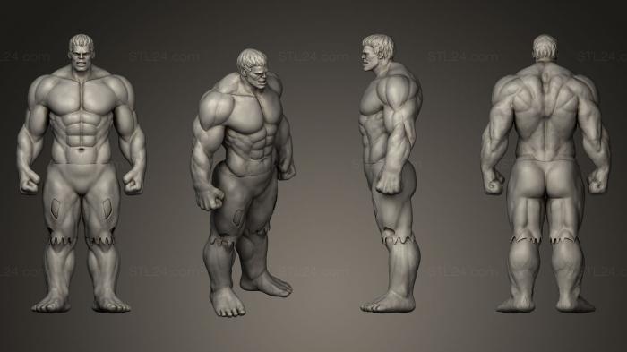 Figurines heroes, monsters and demons (Hulk fan art, STKM_0237) 3D models for cnc
